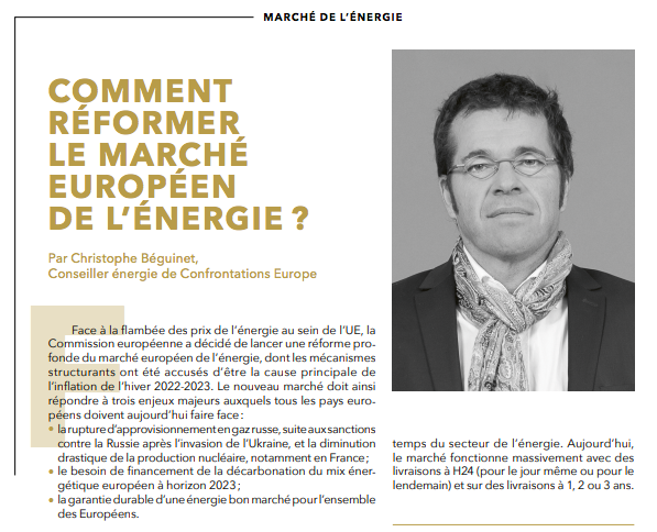 🔴 Revue I " Comment réformer le marché 🇪🇺 de l'énergie?"

Retrouvez l'article de <a href="/beguinet/">beguinet christophe #NoFakeScience</a>, sur la réforme du marché européen de l'énergie dans le dernier numéro de la revue de <a href="/Confront_Europe/">Confrontations Europe</a> ⤵️

confrontations.org/marche-de-lene…