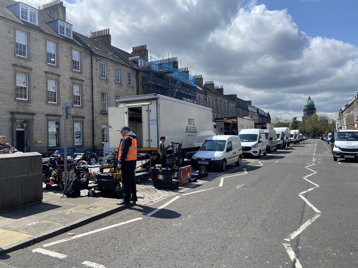 In town earlier. Film crew parked up. ‘What’s happening, lads?’ ‘It’s called “Rebus”.’ Right you are…