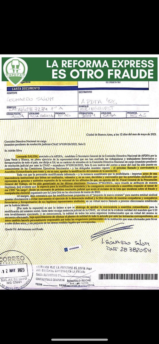 AgrupacionVyB's tweet image. Denunciamos el intento de reforma express del Estatuto realizada por la autodenominada Comisión Directiva Gris con el objetivo de proscribir a la Verde y Blanca, suprimir la autonomía de las seccionales y degradar a los Delegados y Delegadas.  apdfaverdeyblanca.ar/content/bethem…