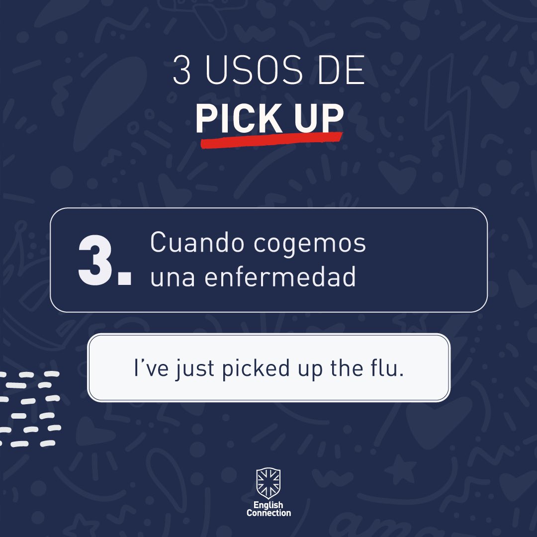 AcademiasEC's tweet image. ‼️ Pick up es un #phrasalverb que tiene múltiples significados y formas de utilizarse. Os dejamos sus 3 usos principales para que los podáis usar correctamente 😉

#inglés #puckup #aprender #felizmartes
