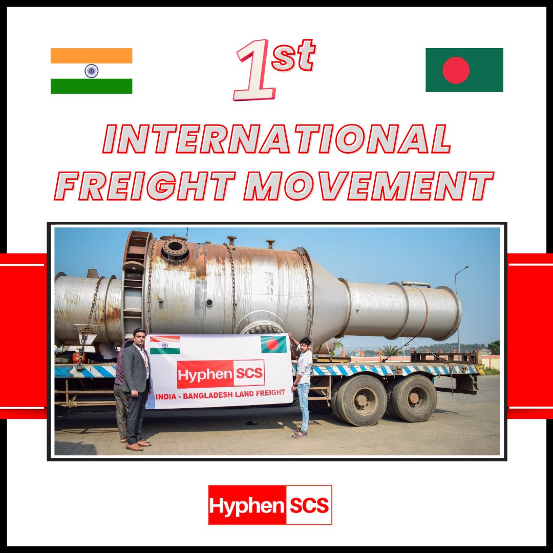 @HyphenScs is delighted to share the successful completion of our first India-Bangladesh International Freight, Thank you, Shantanu Gupta Associate Director, and Pousali Roy for your hard work and efforts!

hyphenscs.com

#hyphenscs #indiabangladesh #landfreight #growth