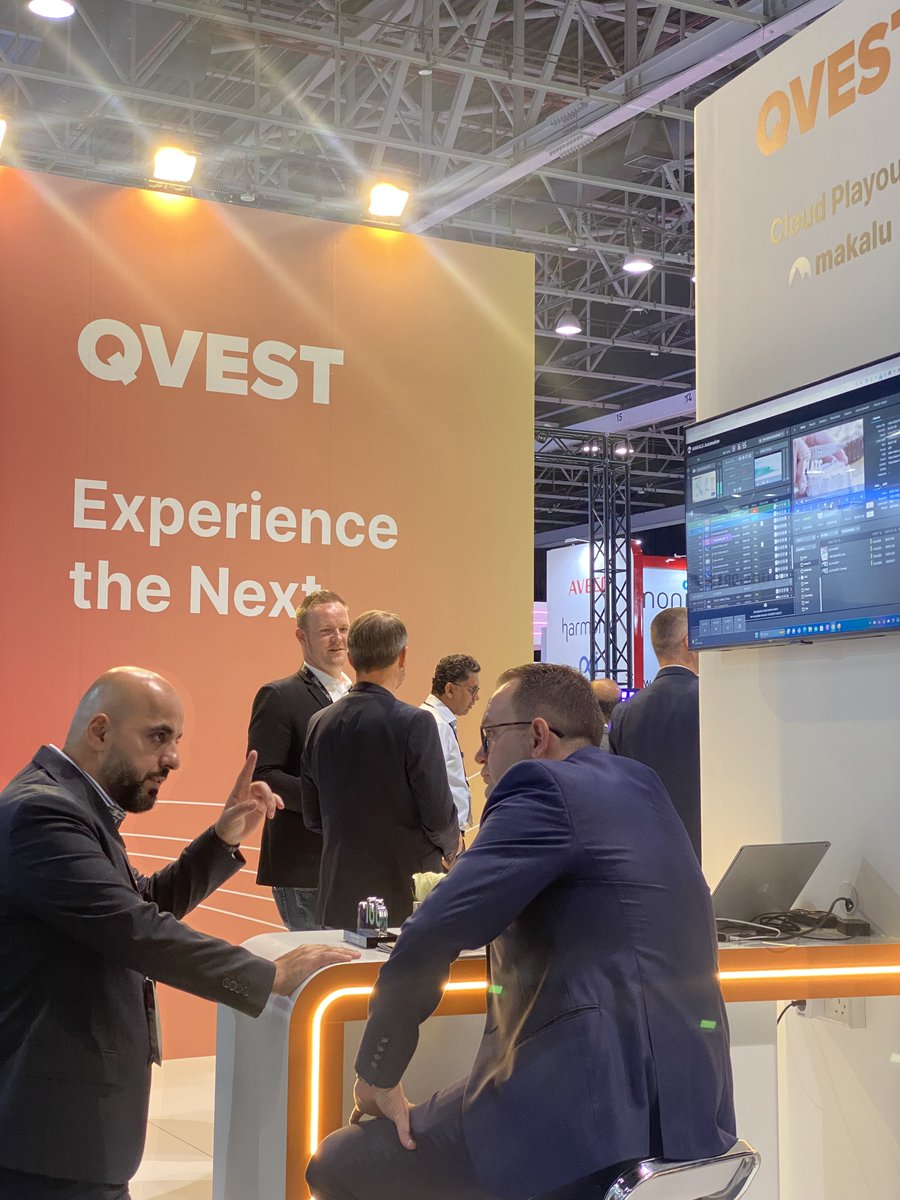 CABSATofficial's tweet photo. Transform the future of media with @qvestgroup at #CASBAT 2023 โก๏ธ Discover their innovative solutions in multi-platform content delivery, AI, data analytics, cloud management, and IP infrastructures that are reshaping the way we create, distribute, and monetize content ๐ https://t.co/U3Ar3t1I8H