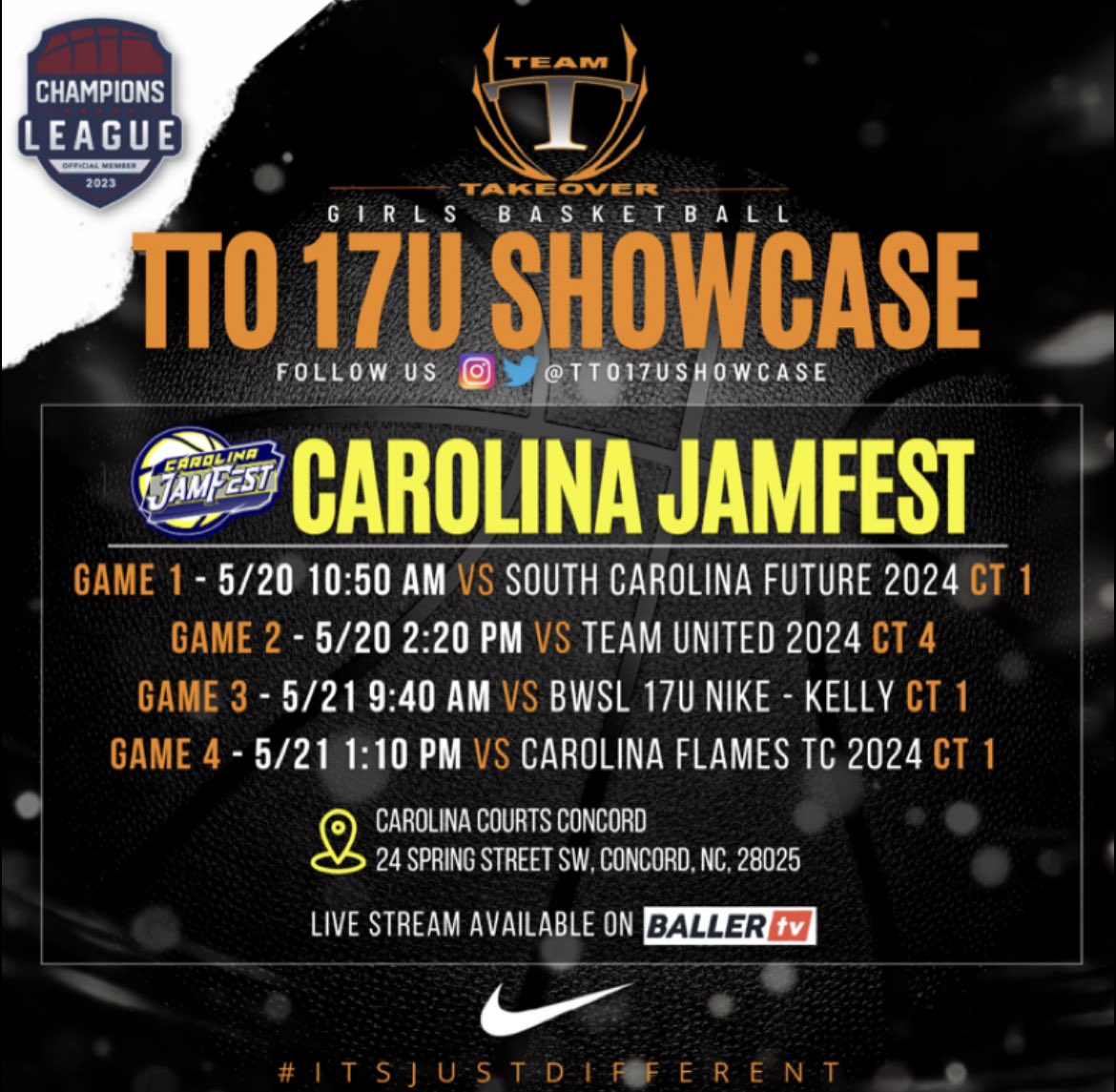 Schedule for this weekend!