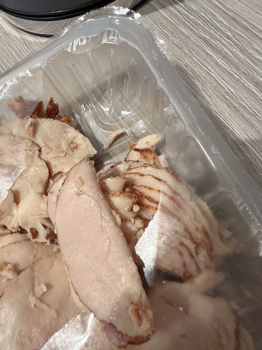 Delicious, a lovely hair on a piece of chicken from inside a sealed packet! Thanks <a href="/AldiUK/">Aldi Stores UK</a>