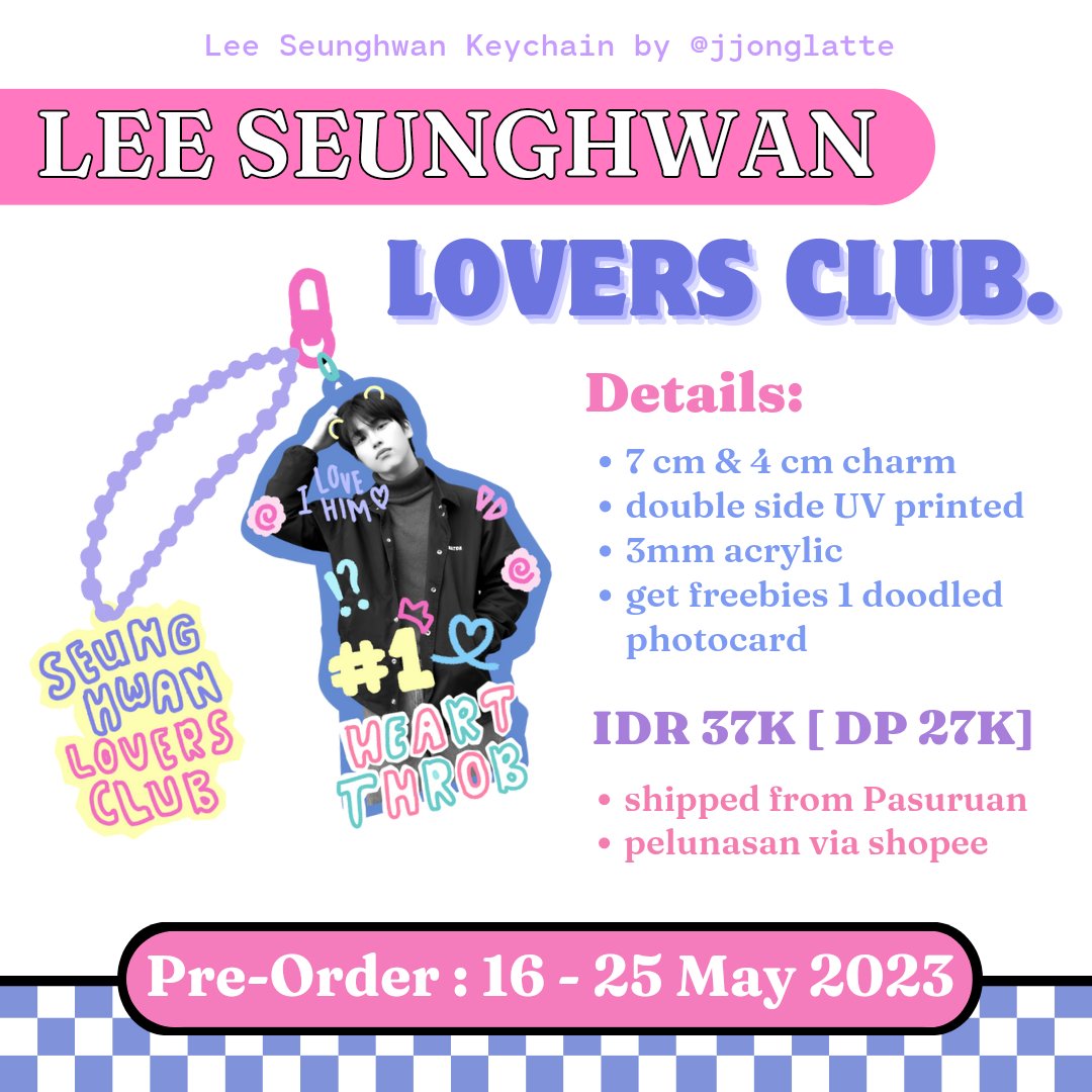 ଘ ⤹ ִֶָ Open Pre-Order Keychain Seunghwan Lovers Club 💝🧤🛝

💭 size : 7 cm & 4 cm 
💳 price 37.OOO | DP 27.OOO
📦 Pasuruan, Jatim

🗓️ PO 16 - 24 May 2023 🗓️

🧺 form order : forms.gle/9sU5FQxdMErc1D…

🎀 secure ur slot right now !! 🎀