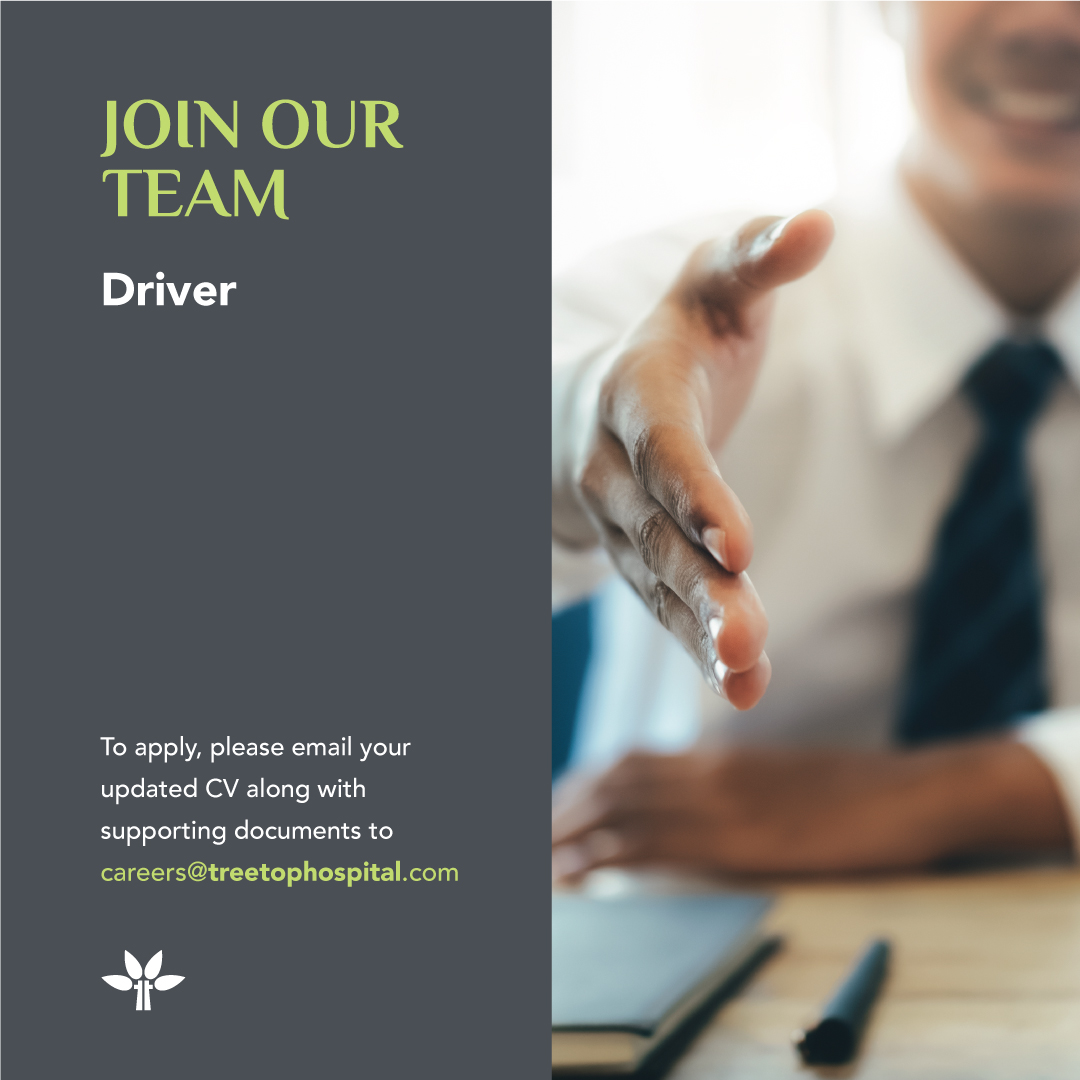 treetophospital's tweet photo. Job opening for Driver
Learn more: https://t.co/v5SysnY7V8
To apply, please email your updated CV along with supporting document to:
careers@treetophospital.com
#treetophospital #TTH #careers https://t.co/UR0eXRralj
