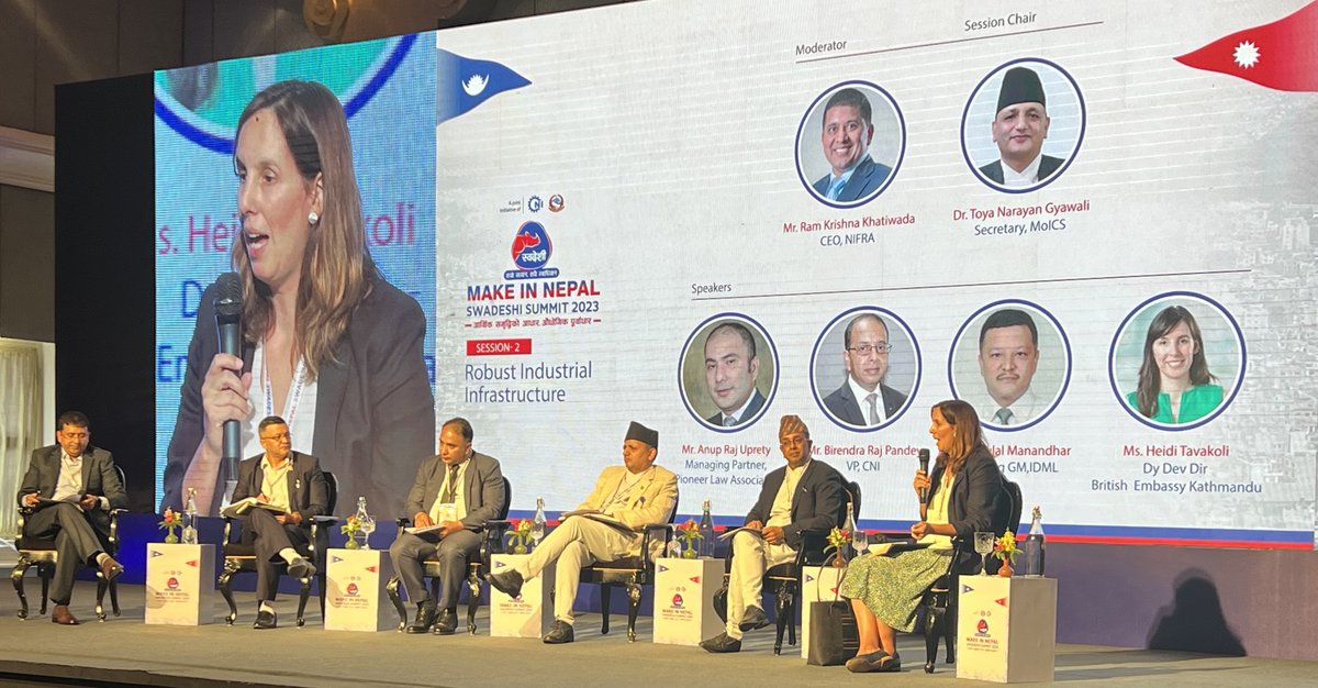 SEEP_Programme's tweet image. UKaid SEP is participating as the skilling partner in CNI's “Make in Nepal Swadeshi Summit 2023”. The summit aims to create a national climate that promotes domestic industrial production, enhances competitiveness of local firms & stimulates demand for Nepali goods & services