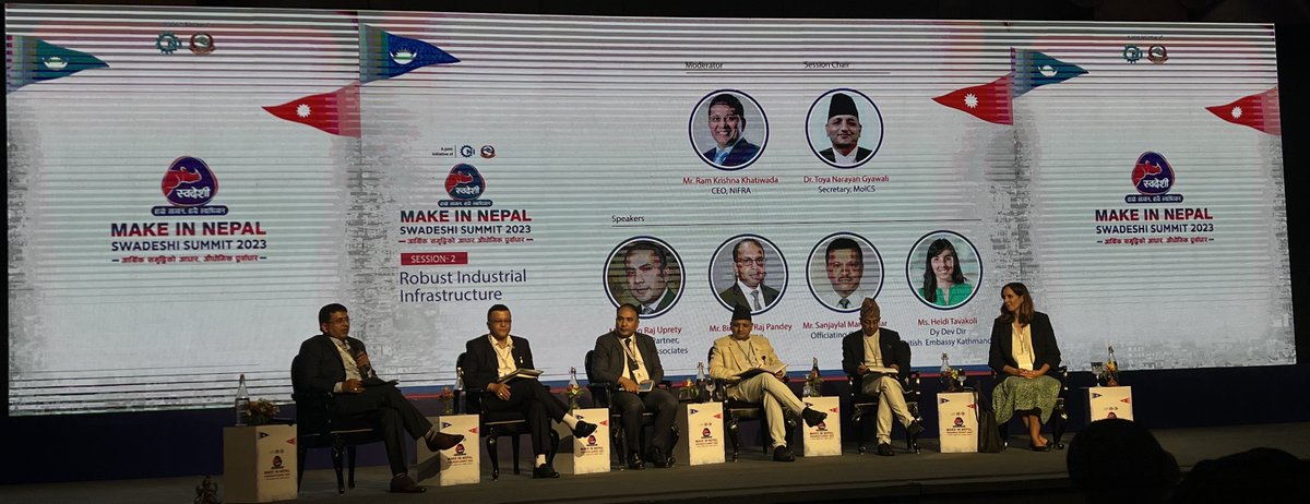 SEEP_Programme's tweet image. UKaid SEP is participating as the skilling partner in CNI's “Make in Nepal Swadeshi Summit 2023”. The summit aims to create a national climate that promotes domestic industrial production, enhances competitiveness of local firms & stimulates demand for Nepali goods & services