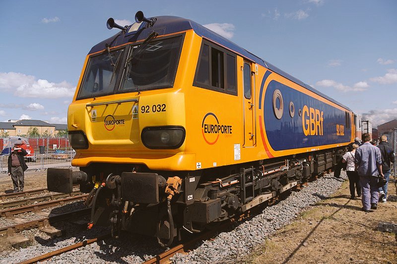 GBRf class 92 electric locomotive 92032 at Railfest 2012.