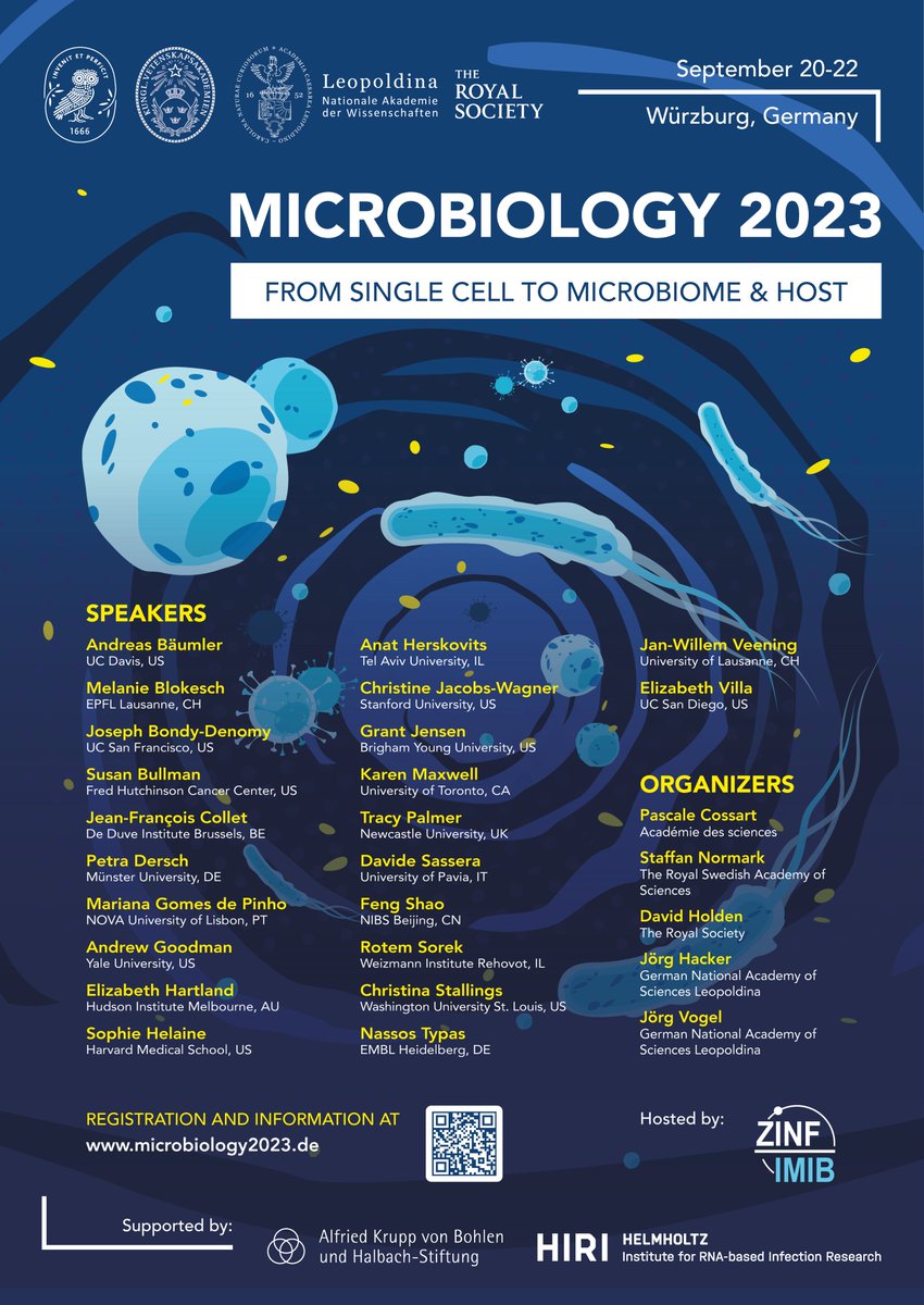 The Interacademy Conference “Microbiology: from single cell to microbiome and host” is coming to Würzburg this September. Register now for this compelling scientific event with 22 stellar speakers at microbiology2023.de!