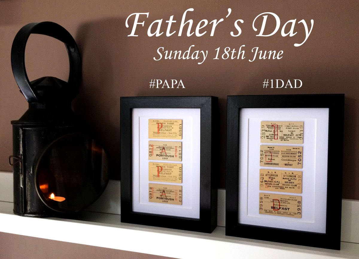 TICKETSPLEASE14's tweet photo. 💙 Father's Day Gifts
Surprise him with a trip down memory lane. Lots of original 1950s-1970s Northern Ireland railway tickets in stock. DM for details. #ticketspleaseni @Translink_NI https://t.co/v2JYFXnzKw
