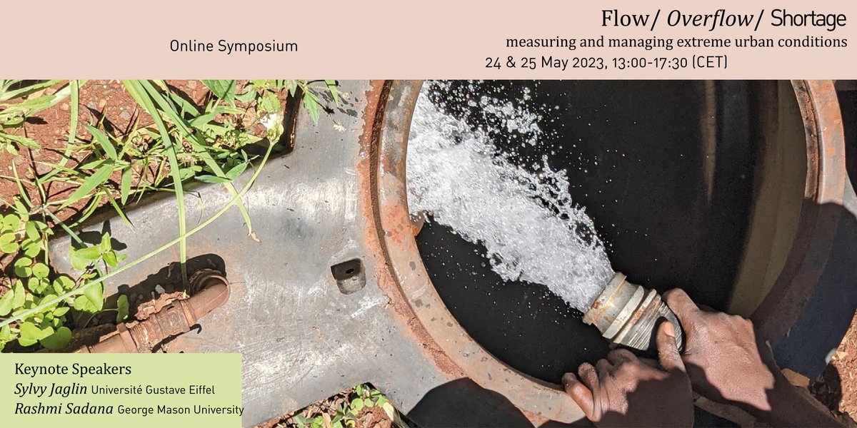 Happening next week, our Flow/Overflow/Shortage symposium on the "measurement and management of urban extremes" w/ a wonderful cohort of speakers and super partners in crime <a href="/abbas_sophia/">Sophia Zehra Abbas</a> <a href="/DemetraKourri/">Dr Demetra Kourri/sová 🍉</a> @MoritzMomoK <a href="/suyash_barve/">Suyash Barve</a> <a href="/surmizes/">Chris Mizes</a> Register here eventbrite.fr/e/online-sympo…