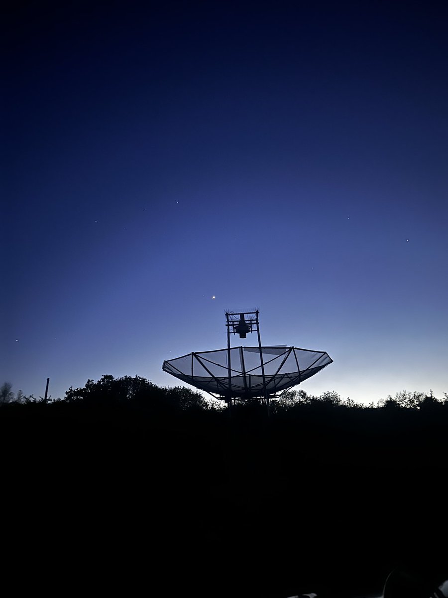 Venus and our radio dish last night at the Observatory