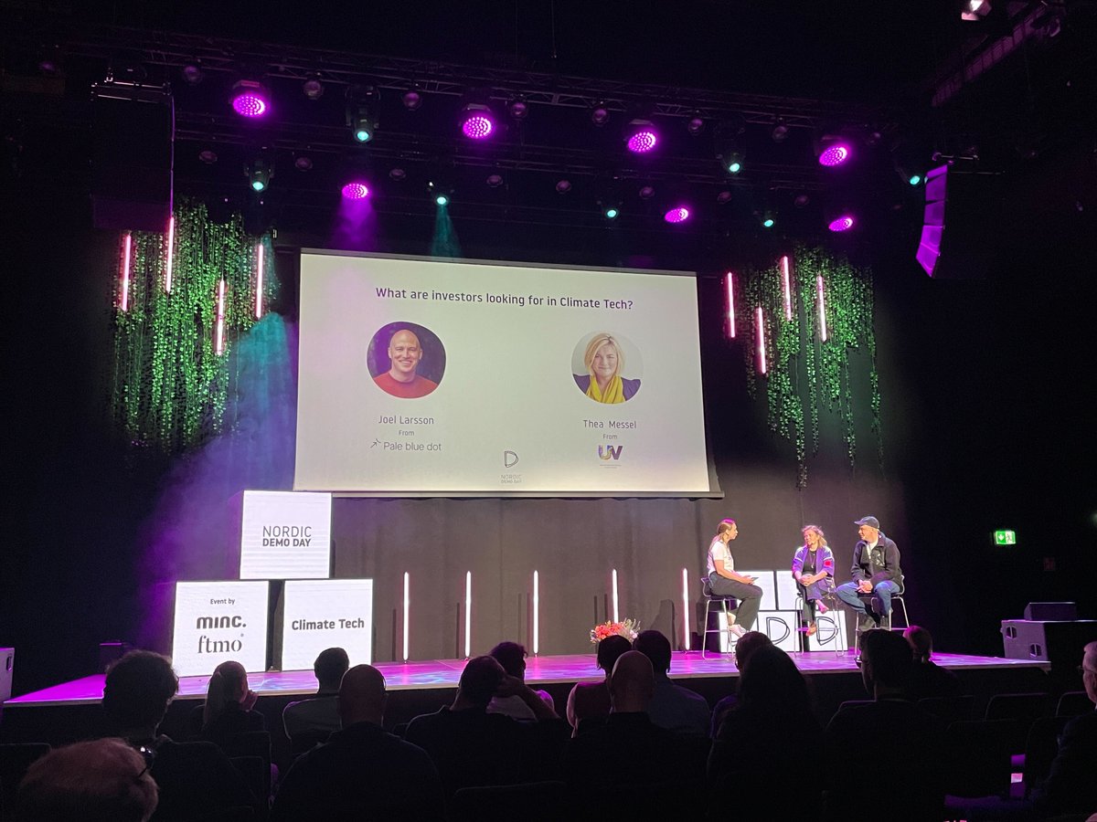 palebluedotvc's tweet photo. We're at #NordicDemoDay in Malmö today! @HeidiLindvall, @tilljoel, and @hajak are all on the scene and looking forward to meeting with climate tech founders, so make sure to say hello. https://t.co/kCa2dbPsof