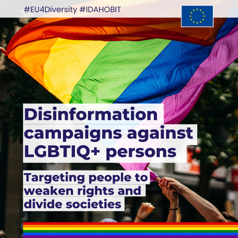 eu_eeas's tweet photo. Disinformation against LGBTIQ+ persons limits their ability to express themselves and to contribute to the political, social and economic life.

All humans are born free and equal in dignity, regardless of who they are and who they love. #DontBeDeceived #UDHR75