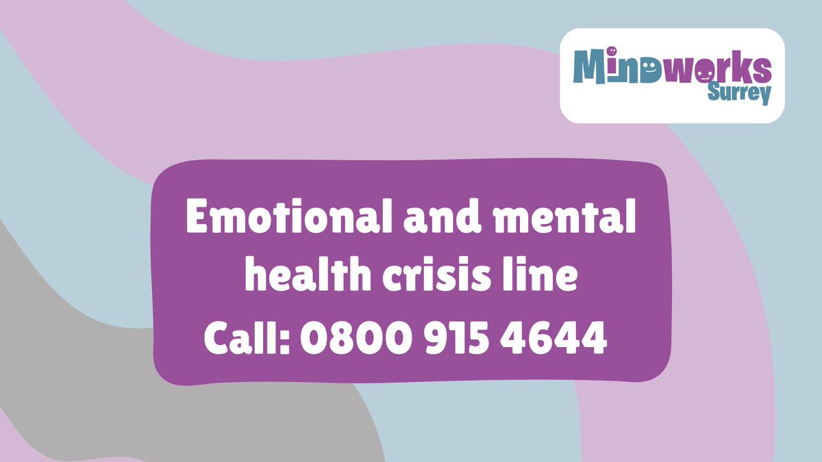Our free Children and Young People’s Crisis Line is available 24 hours a day for young people six years old and over, parents and carers who are experiencing an emotional and mental health crisis.

Please call 0800 915 4644.

#mentalhealth #Surrey