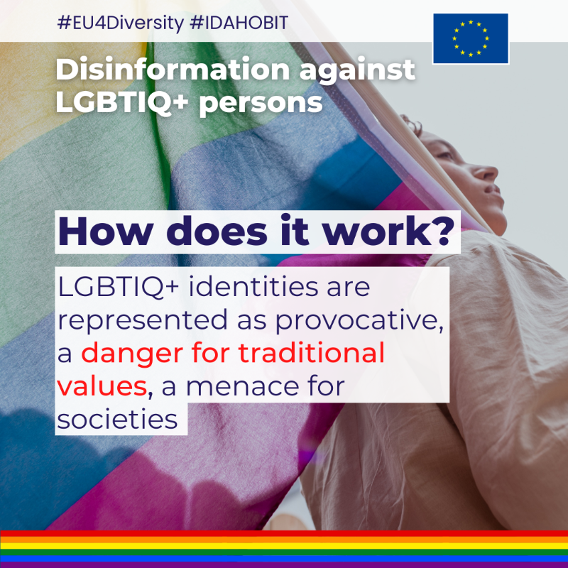 eu_eeas's tweet photo. Disinformation against LGBTIQ+ persons limits their ability to express themselves and to contribute to the political, social and economic life.

All humans are born free and equal in dignity, regardless of who they are and who they love. #DontBeDeceived #UDHR75