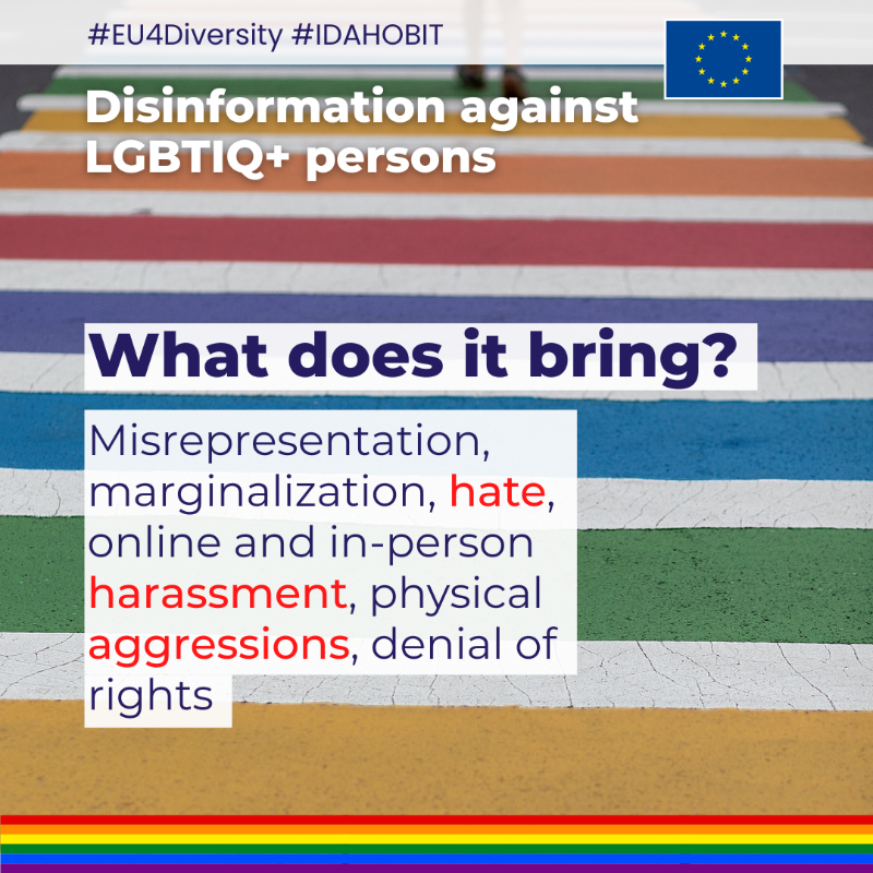 eu_eeas's tweet photo. Disinformation against LGBTIQ+ persons limits their ability to express themselves and to contribute to the political, social and economic life.

All humans are born free and equal in dignity, regardless of who they are and who they love. #DontBeDeceived #UDHR75