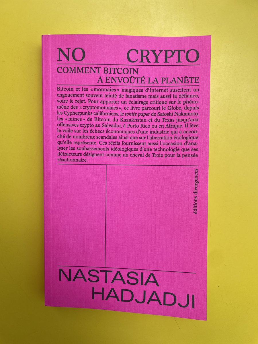 Visiblement des personnes de la communauté crypto ont « déjà le texte de  mon livre » qui ne sort pourtant que le 26 mai prochain. Je suis touchée de  cet empressement !
