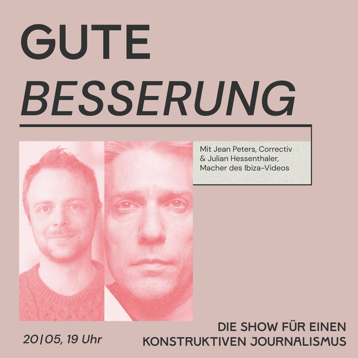 Alles gesagt zum #Ibiza-Video? Finden wir nicht. 
Julian Hessenthaler wird mit <a href="/jeangleur/">█̶̳̘͛̄̃͒̄̃͜█̴͇̱̅͒̅█̵̻̣̝͒̈̄̈͝ 👉🏻 @jea.bsky.social</a> <a href="/correctiv_org/">CORRECTIV</a> zum 1. Mal auf einer deutschen Bühne stehen. Es wird ums Video gehen, aber vielmehr um Fehler von Politik, Justiz &amp; Medien in dem Skandal. Tickets -&gt;  tinyurl.com/8cwzfsd6
