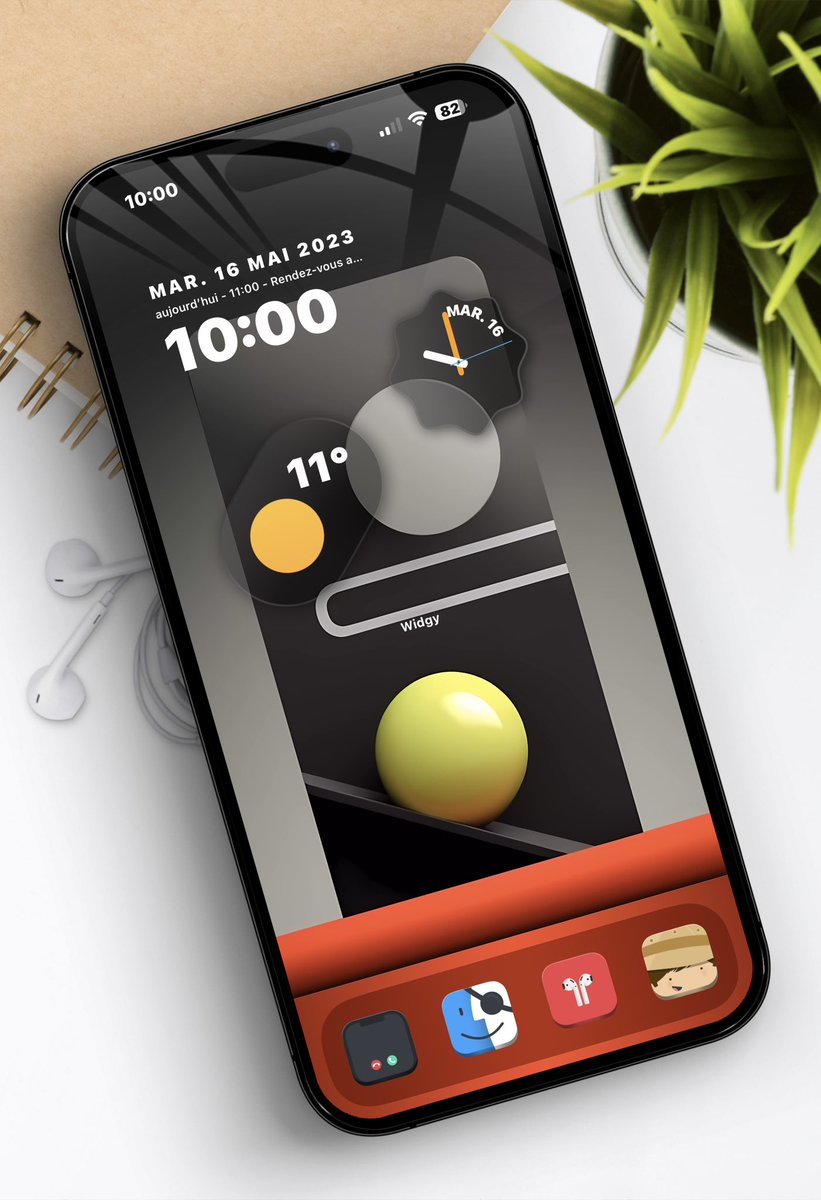 TeboulDavid1's tweet photo. Tuesday โ๏ธ on #iOS1641a , #Widgy by me ๐ด๐ด๐ด
.
.
๐ #screenshotSL app @SeanKly
๐ Icons @MaeloArt
๐ถ๏ธ Walls ๐ https://t.co/zZRL15EoAC soon
.
.
#ios16homescreen
#nojailbreak
#iOS1641a
#ios16icons
#shortcuts
#Wallpaper
#iPhone14ProMax https://t.co/fSGgIcDLSK