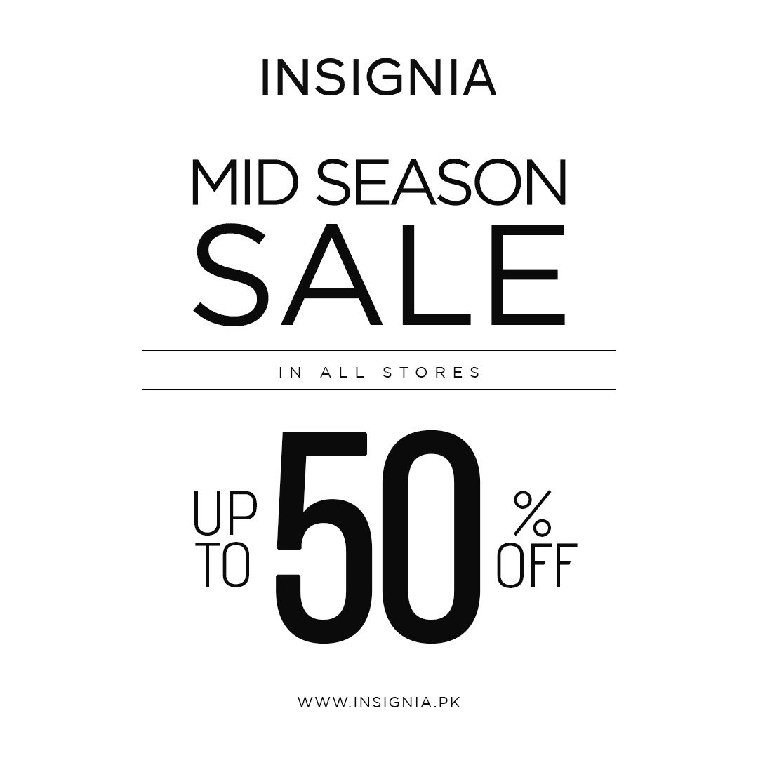 Don't miss out on amazing deals with up to 50% off on our entire stock. Hurry and shop now before it's too late! 
#InsigniaSale #LuckyOneMall #ThePlaceToBe #MidSeasonSale #UpTo50PercentOff