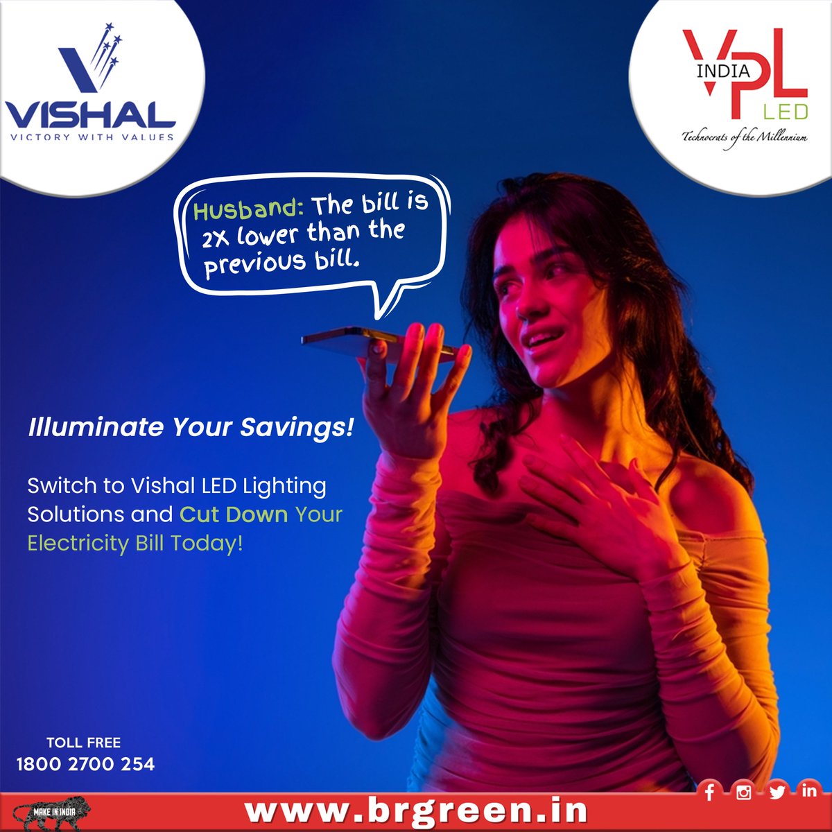 vplindialed's tweet image. Light up Your Savings! Make the Switch to Vishal LED Lighting Solutions and Start Reducing Your Electricity Bill Today!
.
.
.
.
.
For more information visit brgreen.in
.
.
.
.
.
#IlluminateYourSavings #SwitchToLED #VishalLightingSolutions #CutDownOnBills #SaveEnergy