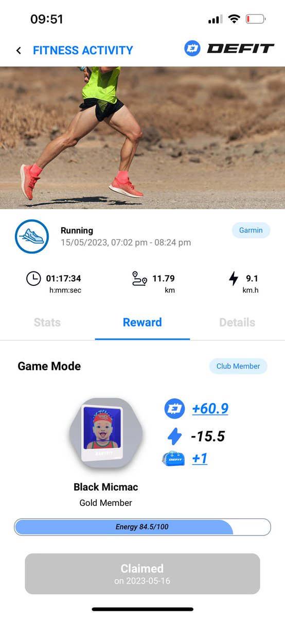 Patriceinthesky's tweet photo. Best run of the year 💪 All thanks to the captain's challenge @SebTel2 and @DEFITofficial 💙 #DEFIT #DEFIT_TeamFBI https://t.co/26toqAZevx