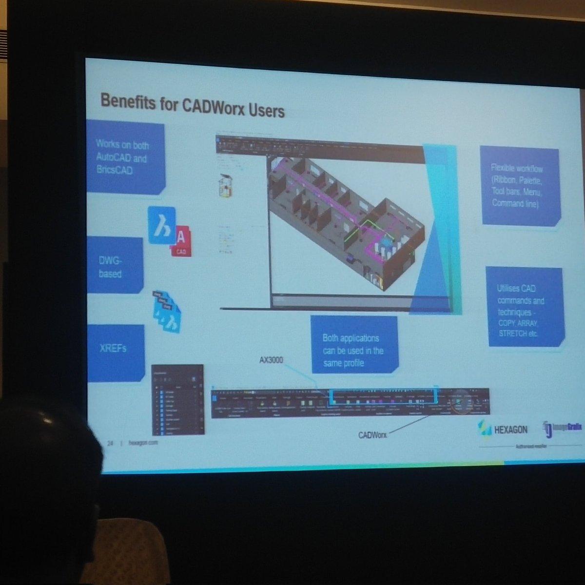 dailycadcam's tweet photo. Excellent presentation by Manohar Boddu showcasing #AX300 solution for MEP design for industrial projects.
at CAU Express India 2023 conference in Mumbai.
@Hexagon_IN #construction #projects #infrastructureprojects #mepengineering @HexagonMI https://t.co/6wNLg7nzA0