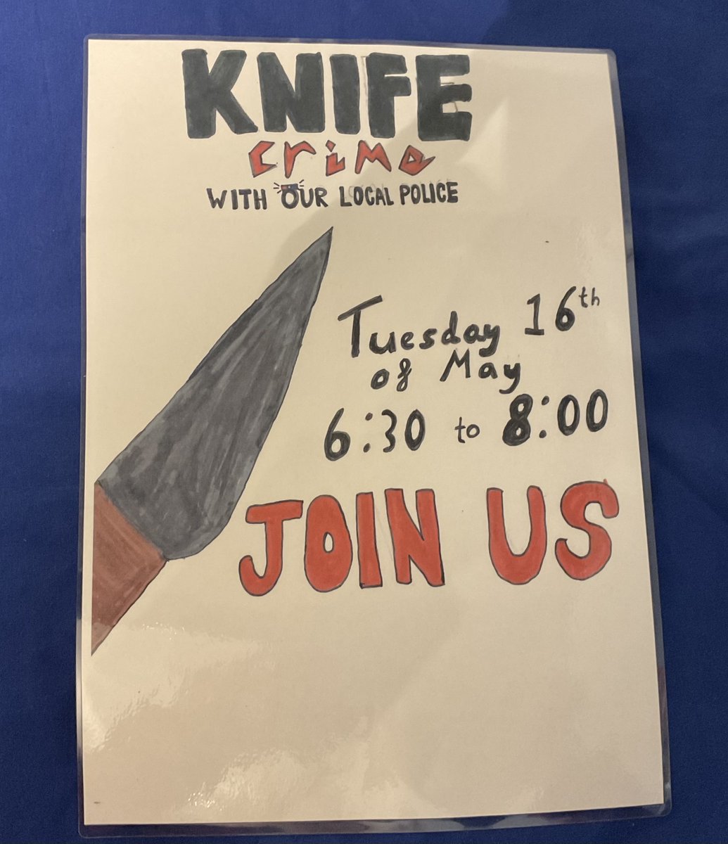 Tonight in Langport, come along and find out about knife crime, what can we do to help prevent it? Is it a problem here? Come along and find out tonight in the youth centre, The Ridgway Hall.