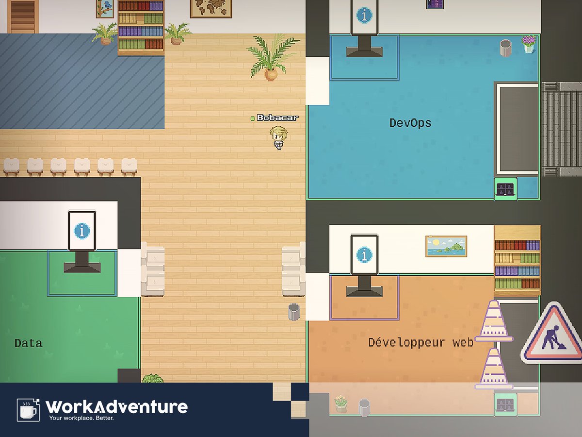 Workadventure_'s tweet photo. The DevOps#1 school year students from @CampusAlps had the challenge of connecting two #opensource platforms : #Caseine and ours. 🔥
Their goal? To offer an immersive, interactive, fun and gamified learning experience of #Python and #SQL 🚀
#FutureOfWork #DevOps #developers https://t.co/AUcTJg9hfZ