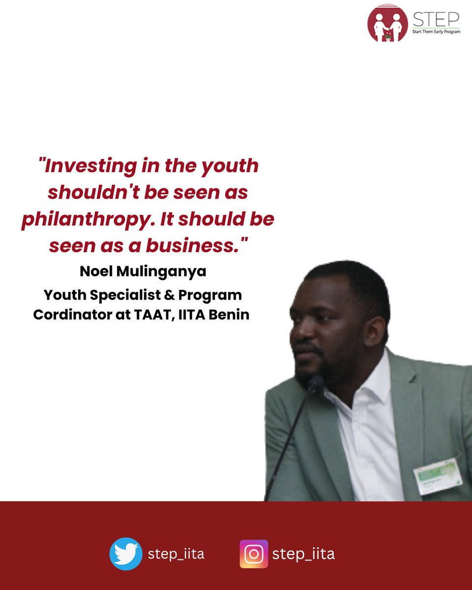 step_iita's tweet photo. While investment in youth has elements of philanthropy, viewing it as a business investment helps recognise the tangible and long-term benefits it brings to the economy, society, and the business community. 

#tuesdaymotivations #YOUTH #agribusiness https://t.co/axx0AKFWA5