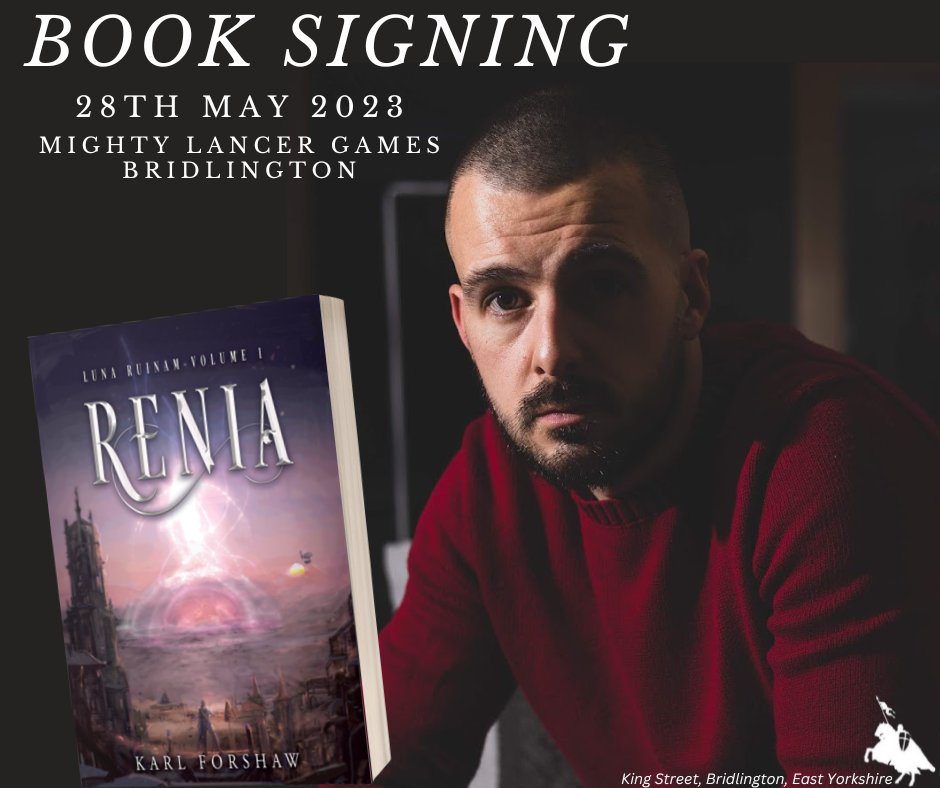 On the 28th of May I'll be at @MightyLGames in Bridlington, signing books and chatting about Renia. Come along and say hello and enjoy the event. You can even have a miniature of yourself made!
#booksuk #SFF #bookcollectors