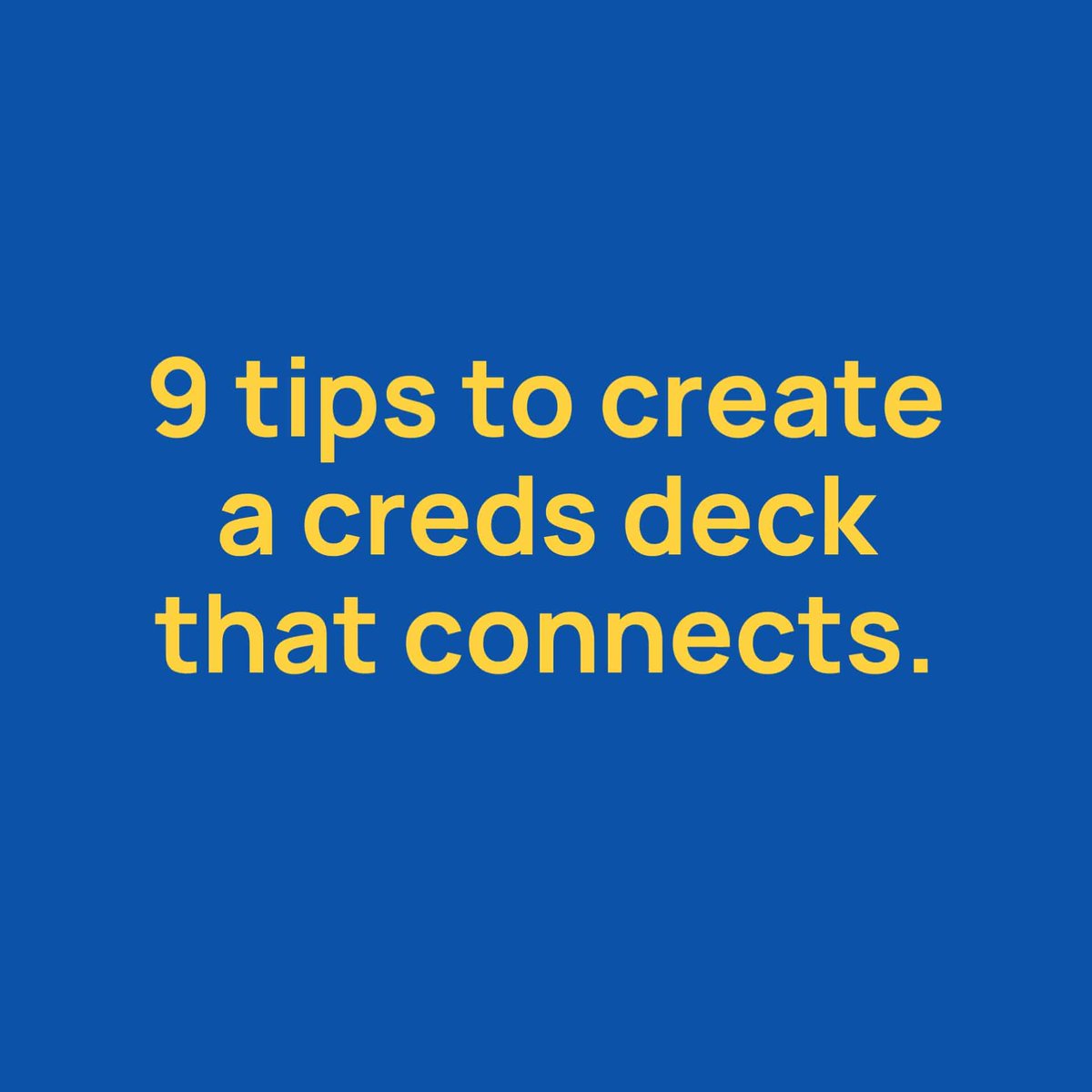 Your creds deck has the power to show potential clients that you’ve got what it takes to turn their dreams into reality.

Here's how to create a compelling creds deck that connects with your audience.

#CredsDeck #PresentationSkills #HypePresentations

bit.ly/3IbeMji