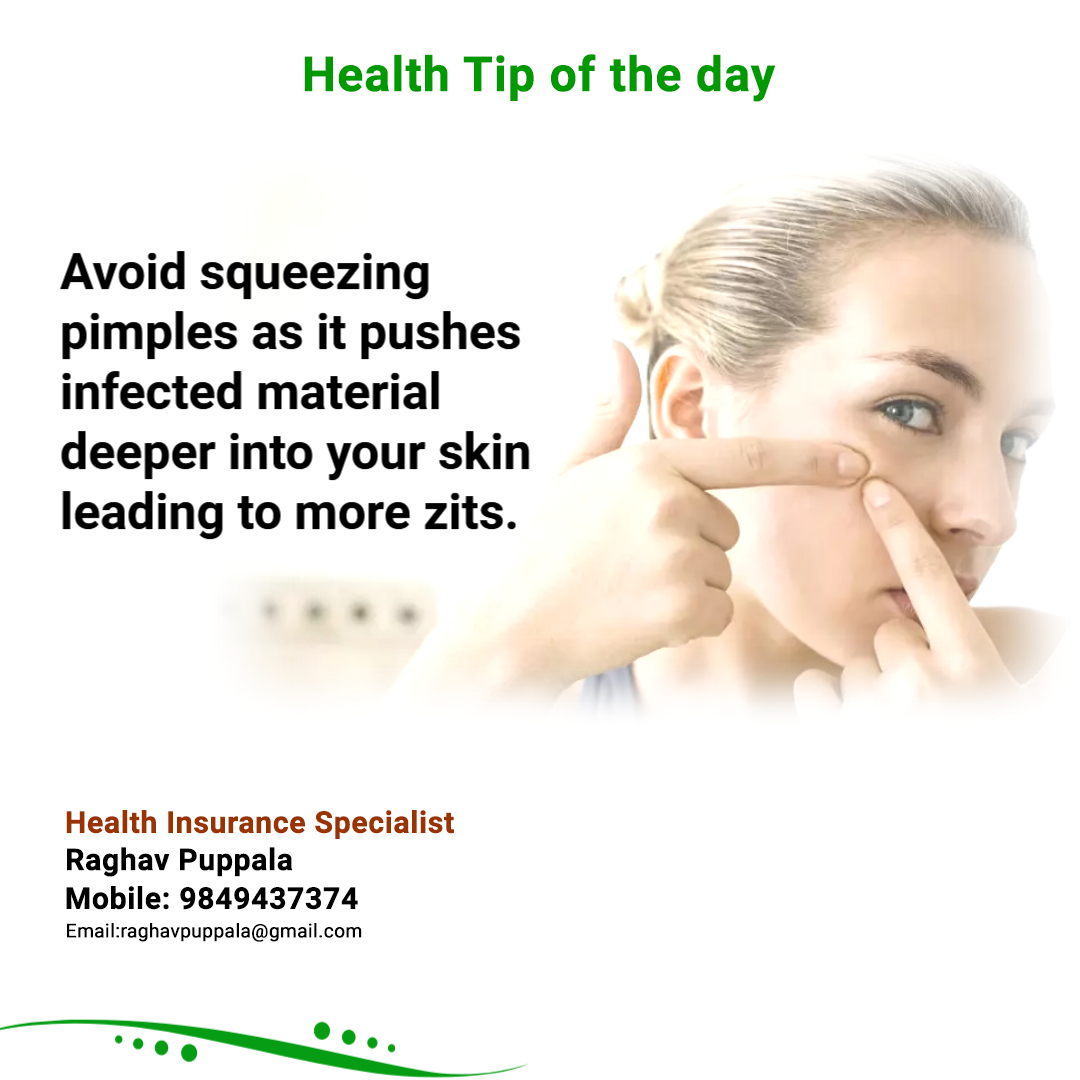 Health tip of the day
#avoid #squeezing #pimples #pushes #skin #deeper #infected #healthtipoftheday #healthinsuranceadvisor
