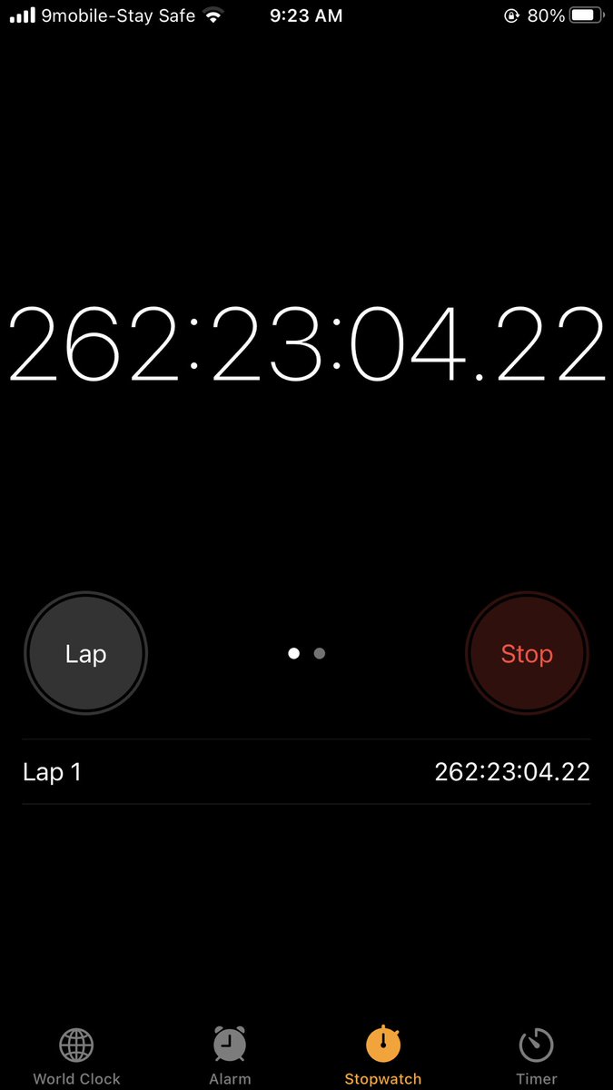 I forgot to turn off my stopwatch the last time I used it 😂