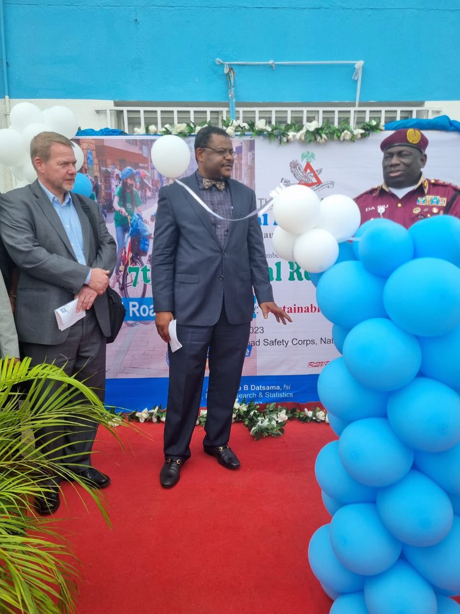I am happy to be in Nigeria and initiate the 7th Global Road Safety Week together with Corps Marshal Dauda Ali Biu and road safety champion Sydney Ibeanusi. #RoadSafetyWeek #RoadSafety