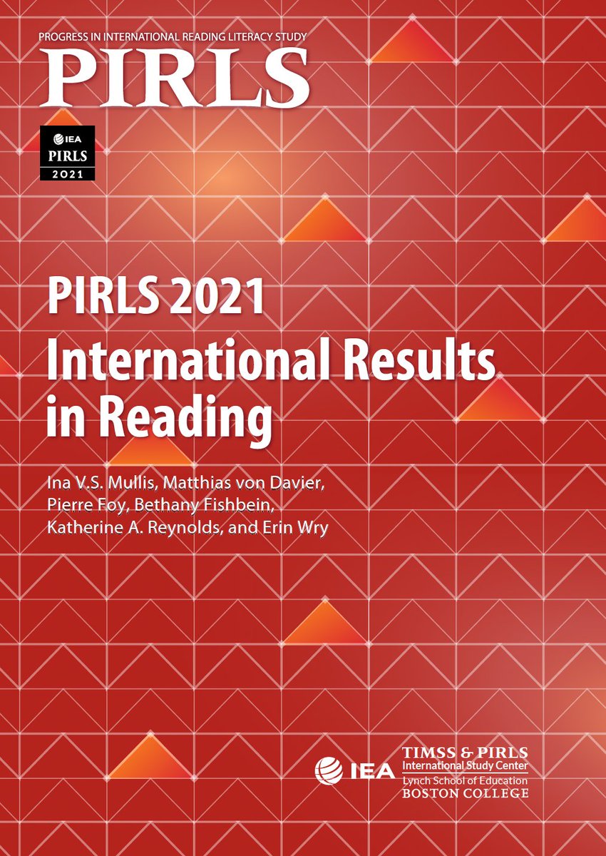 The international #PIRLS2021 results have just been released by @TIMSSandPIRLS (NB!) pirls2021.org/results   Full 161-page report here:

drive.google.com/file/d/191VXcZ…