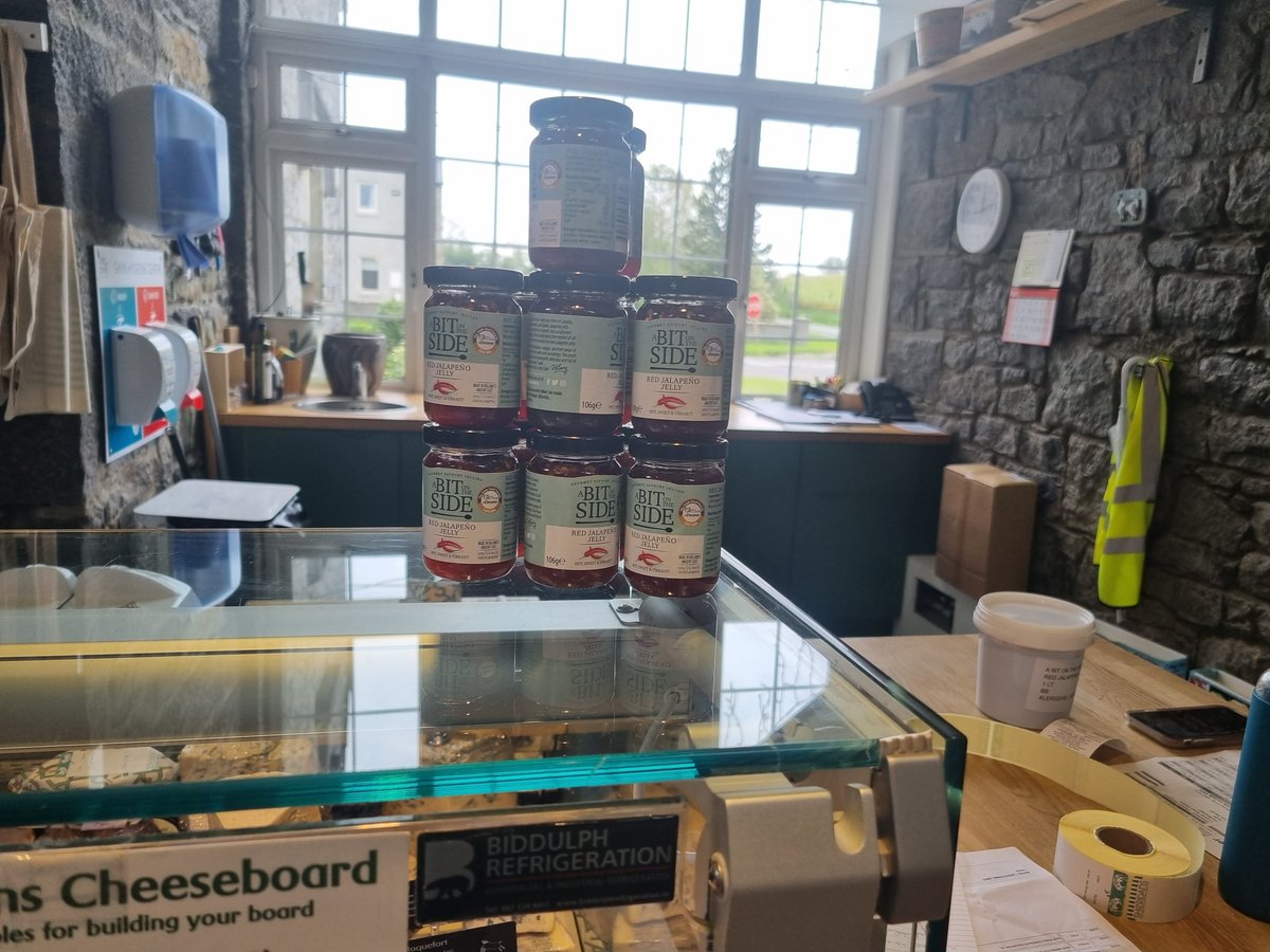 Looking very much at home in Sheridan's Cheesemongers, Meath...our award-winning Red and Green Jalapeno Jelly 🌶💜🧀