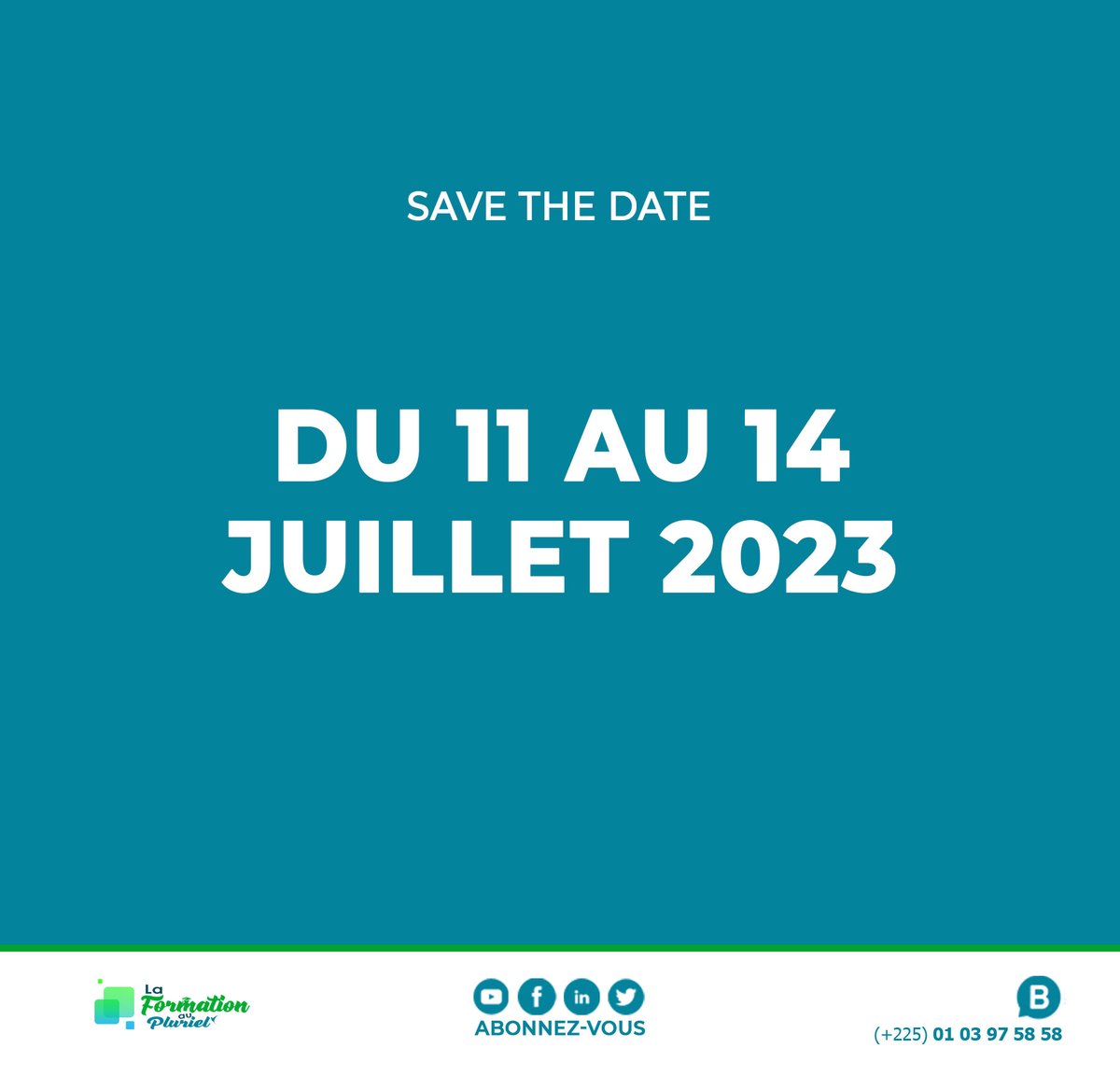 EmergencesG's tweet photo. 📣 SAVE THE DATE
du 11 au 14 juillet 2023

#Fap #Formation #Conseils https://t.co/6rMRQ0U2cC