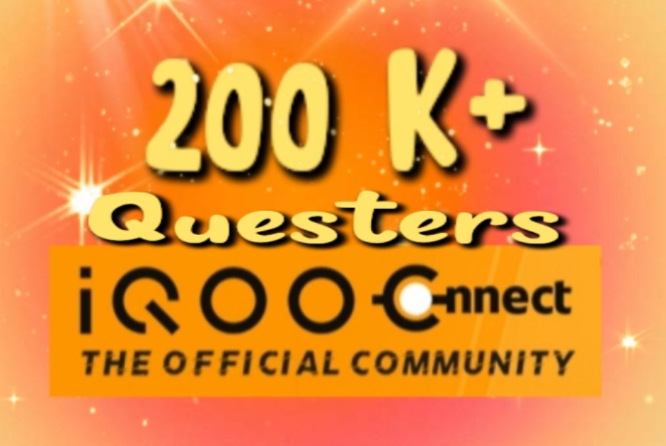 TechSAM009's tweet photo. We started our journey on 31st May 2022 with 500 beta users and now we are at 200K+ Community users #QUESTERS ๐๐!
KUDOS ๐ to @nipunmarya @parakram_h ,@IqooInd and every #iQOOfan on achieving this milestone๐๐. https://t.co/bHlSAR96yk
