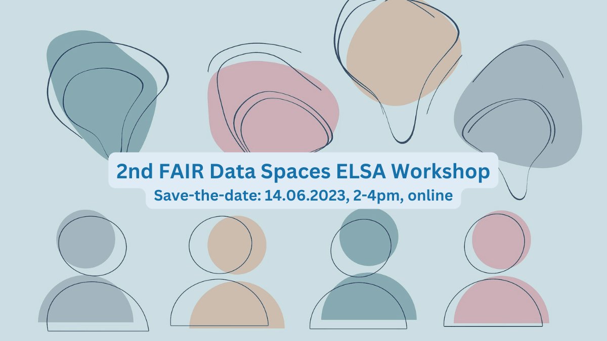 📣 Join us virtually on 14/06/23 at 2-4pm for our second #FAIRDataSpaces community workshop on developing an ELSA training curriculum for data scientists👥
For more info on the agenda and registration visit us at👉 bit.ly/3BAwOHX

#FAIRdata #RDM