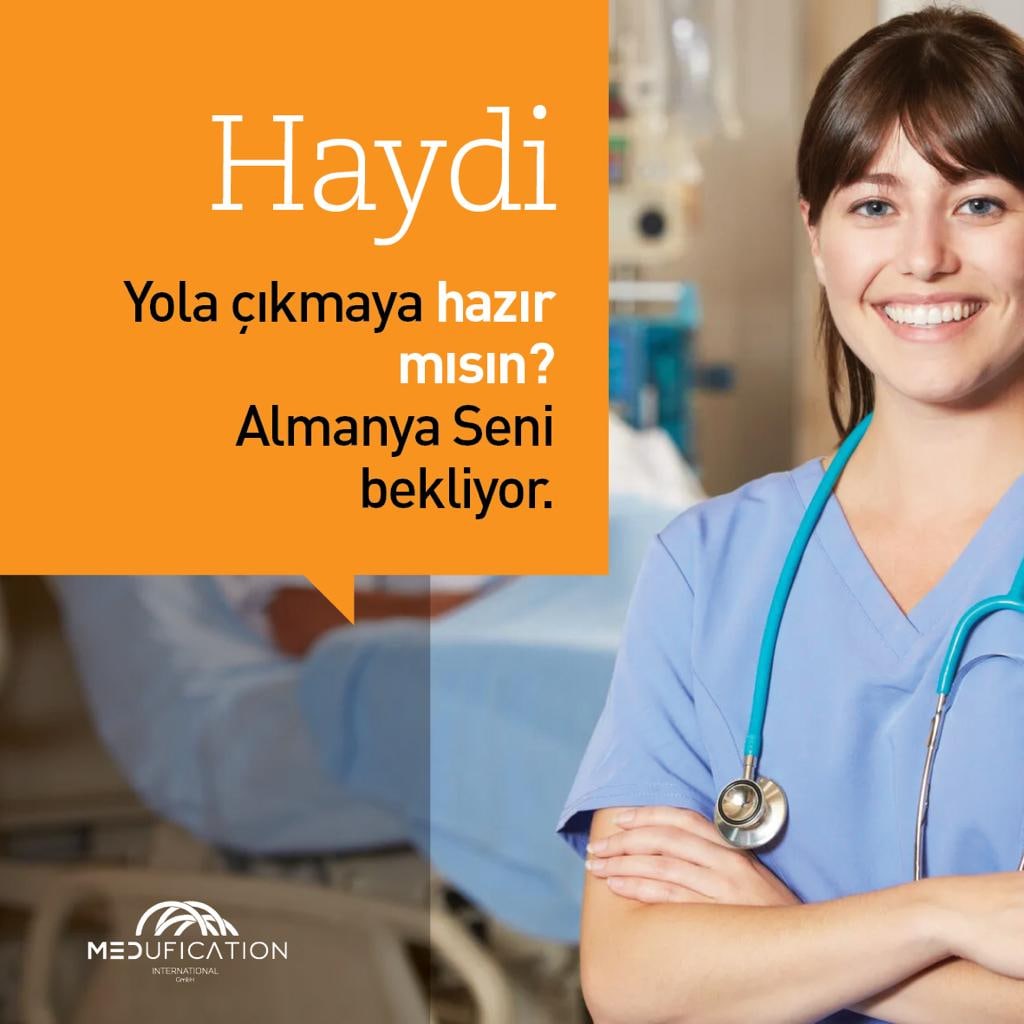 Almanya’da çalışmak isteyen lisans mezunu hemşireler için gerekli olan adımları atmanız icin yaninizdayiz...
☎️0530 5844304 
     0544 481 14 64 
📧info@medu-int.de 
🌍medu-int.de