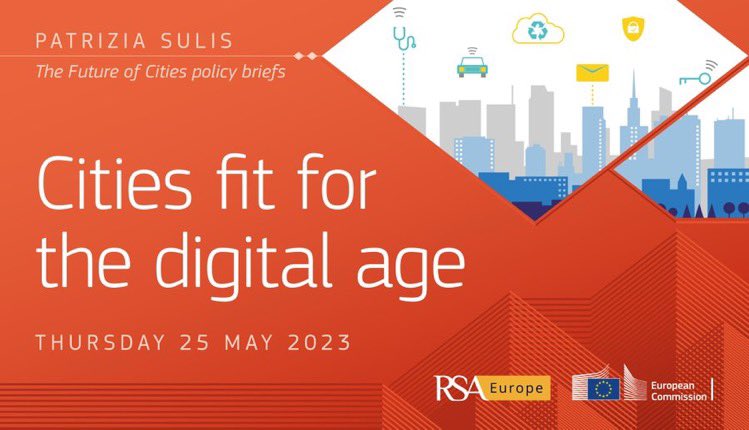 Do not miss the second webinar of the @RSAEurope @EU_ScienceHub Future of Cities series. This time we will talk about #cities fit for the #digital age.

🗓️ 25 May
⏰ 14:30 CEST

More info and registration👇
bit.ly/JRCRSA2023 

#futureofcities #knowledge4policy #EUcities