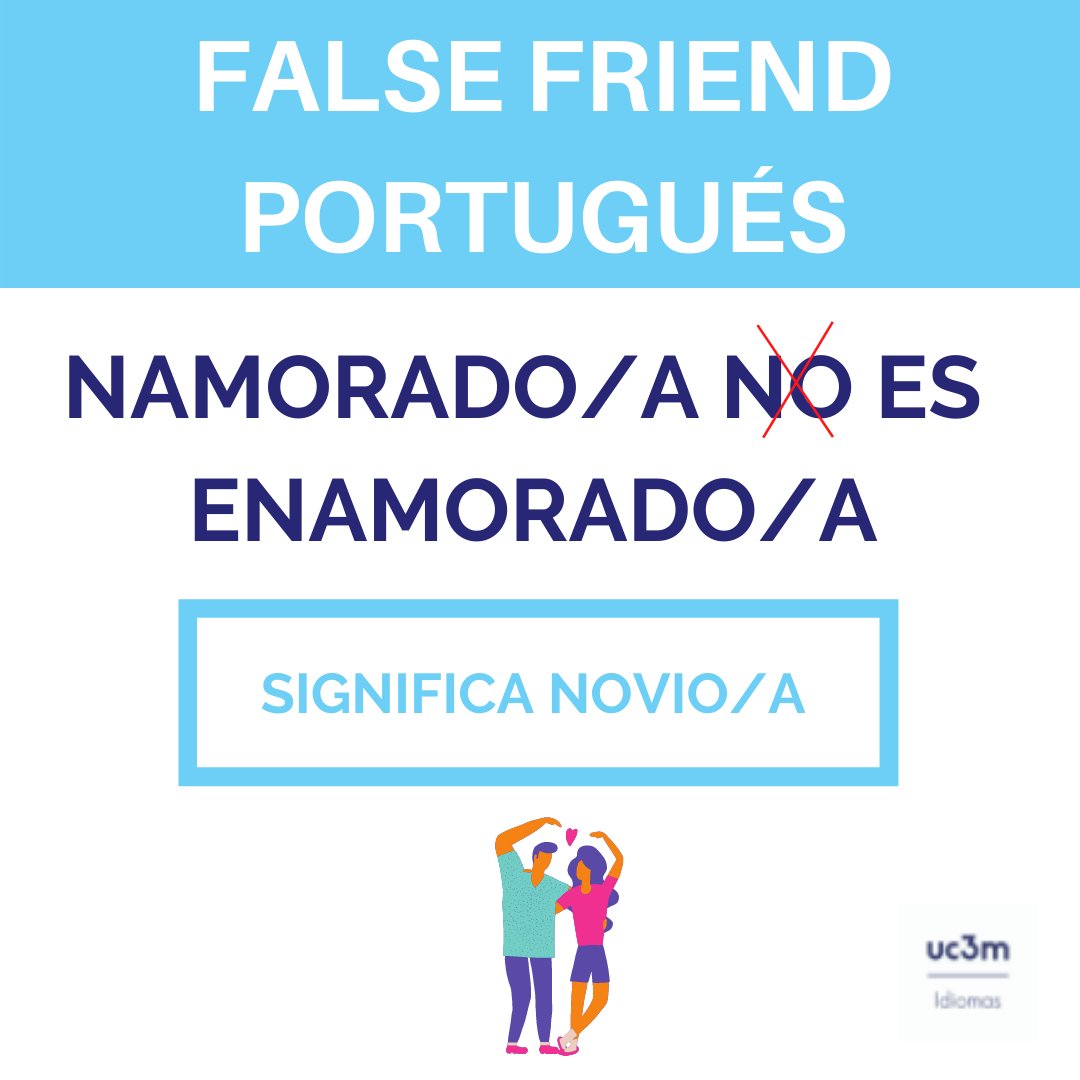 IdiomasUC3M's tweet photo. ¿Si te dicen namorado en portugués qué crees que significa? 🤔
Si lo primero que te ha venido a la cabeza es enamorado, te equivocas ❌
Te contamos aquí su significado real 👇 #PlayingFalseFriends https://t.co/J7oRIhjkxG