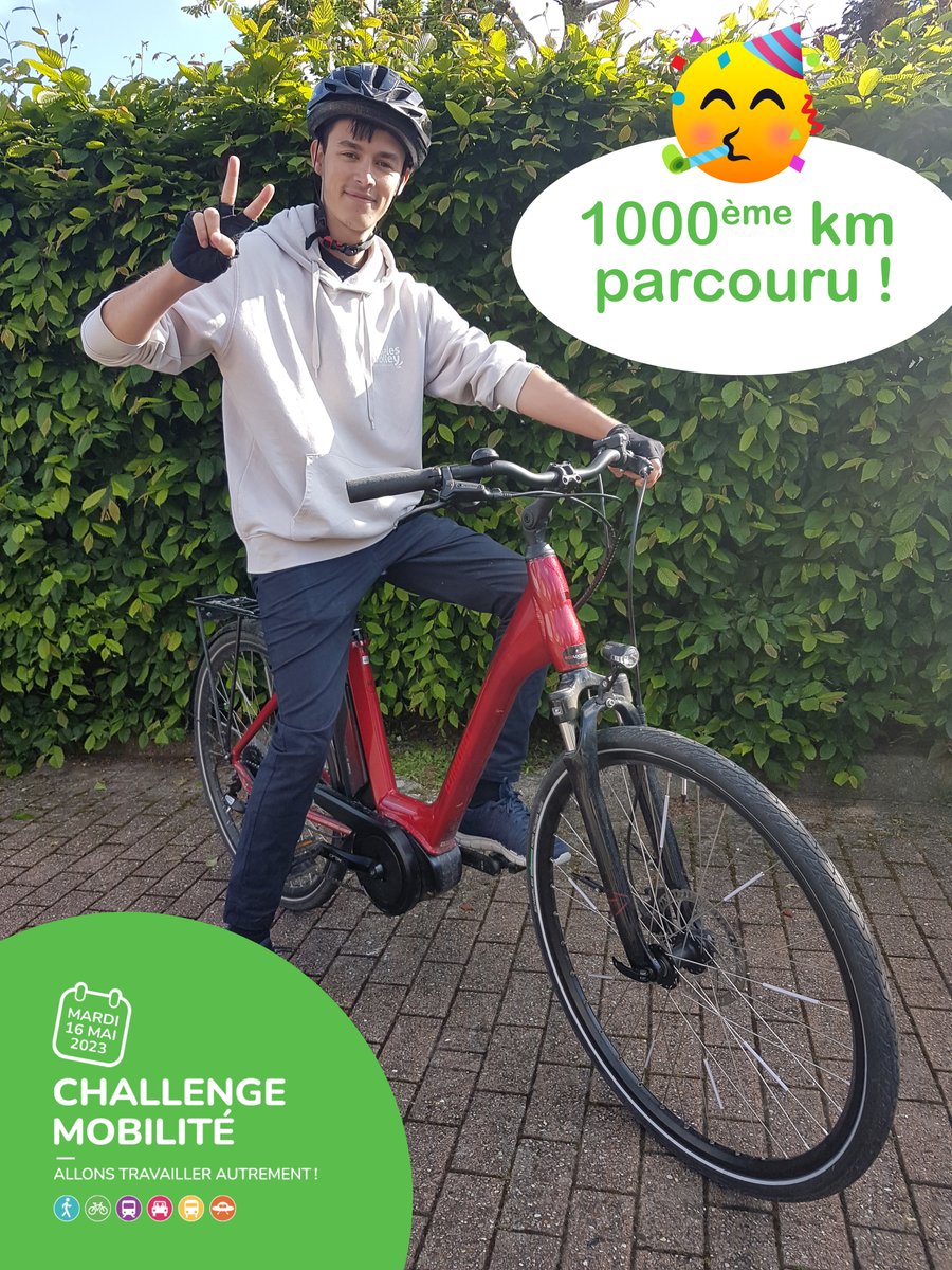 Joyeux anniversaire... à notre vélo électrique d'entreprise ! 🎂

Cette semaine, on fête le 1⃣0⃣0⃣0⃣ ème kilomètre parcouru avec notre vélo électrique, gagné lors du #ChallengeMobiliteCergyPontoise de 2020 !

<a href="/CergyPontoisECO/">Cergy-Pontoise ECO</a>  <a href="/CergyPontoise95/">Cergy-Pontoise</a> <a href="/e_lepicard/">Emilie LEPICARD</a>  #CACP #RSE