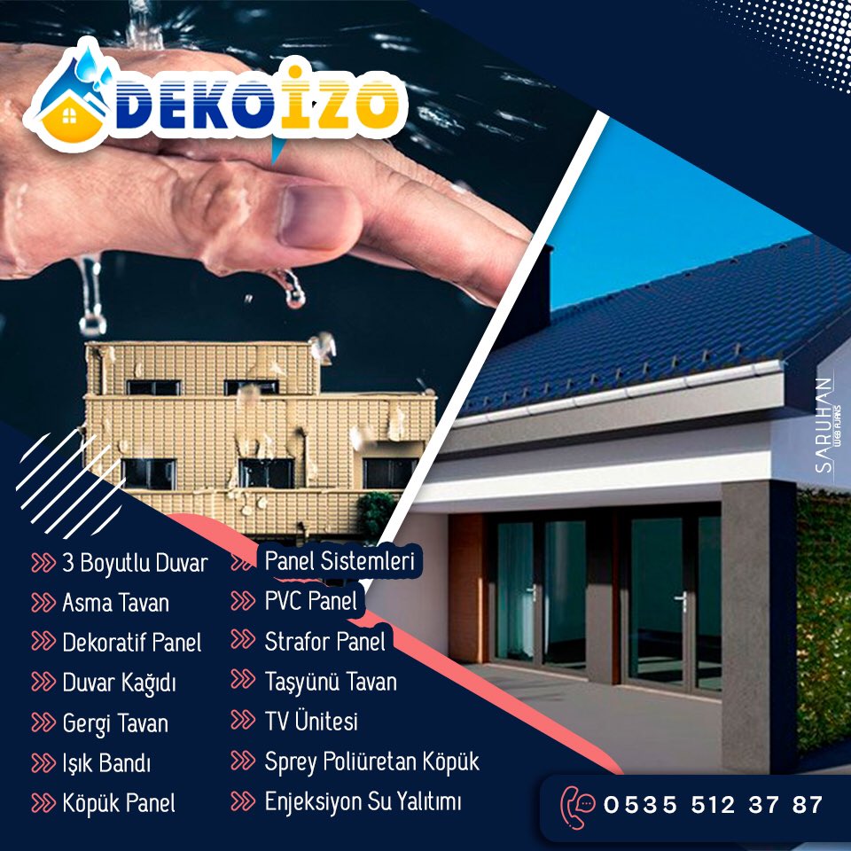 222rehber.com Yalıtım Sektör Sponsoru Dekoizo🎊

Yalıtım alanında yaptığı uygulamalarla son teknolojileri ve yenilikleri Eskişehir’e taşıyan Dekoizo;

222rehber.com/genc-dekor-izo…

#yalıtım #dekorasyon #222rehber #firmarehberi #eskişehir #saruhanweb