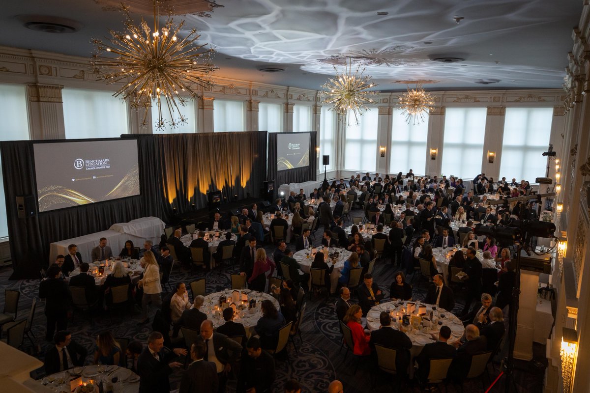BenchLitigation's tweet photo. Winners of the 11th annual Benchmark Canada Awards were announced live last Wednesday in Toronto at the Omni King Edward!

Congratulations once again to the 2023 winners! View all the honorees here: https://t.co/x0h67M3py5

#BenchmarkCanada #CanadaLawyers #CanadaLitigators https://t.co/u4JAtdwvyl