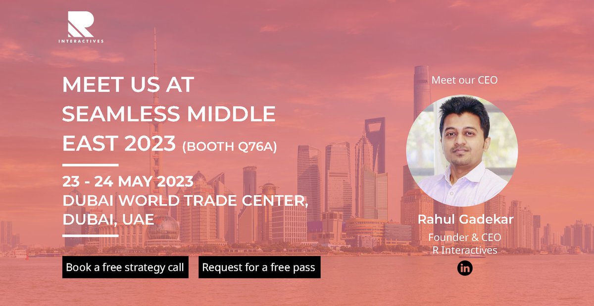 raulgadekar's tweet photo. Looking forward to meet you at Seamless Dubai (Booth Q76A) 

#seamlessdxb #seamlessdubai https://t.co/cP9MXNMSBP