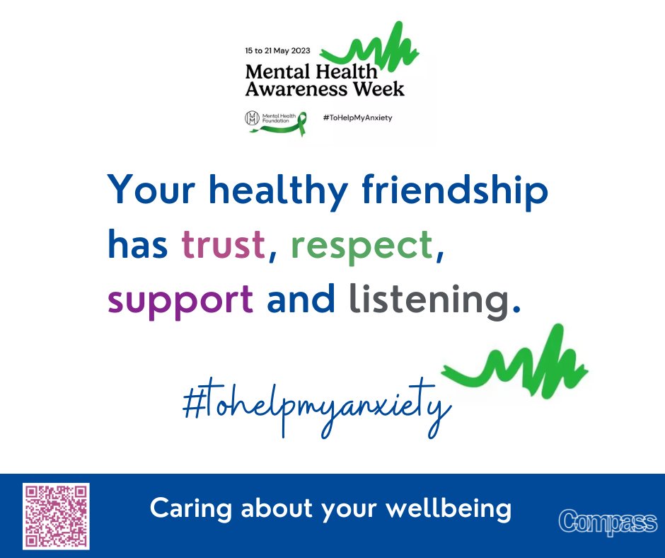 Friendships form a huge part of our lives, they bring so much joy and we share so many memories. However not all relationships are healthy so it's important to look out for the signs. Check out our resources  tinyurl.com/trmuf224 #MentalHealthAwarenessWeek #tohelpmyanxiety